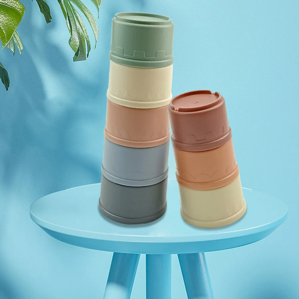 Stacking Cups Toy For Rabbits Multicolored Reusable Small Animals Puzzle Toys Hiding Food Playing Home Pet Supplies y241104