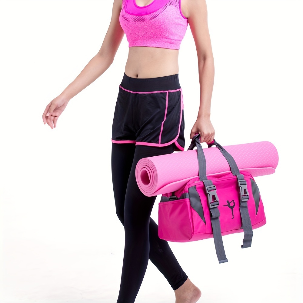 Portable fitness bag - suitable for yoga, travel, and exercise - waterproof, large capacity, and durable