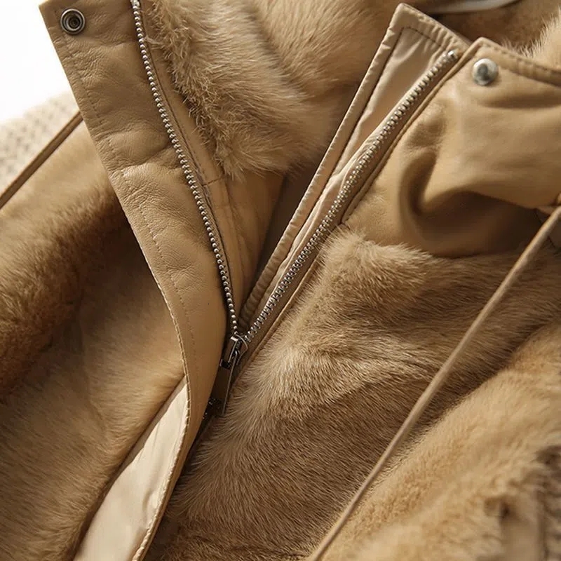 Womens Hooded Down Winter Jacket 2024 Knitting Splice Warm Coat Women Cotton Clothes Parka