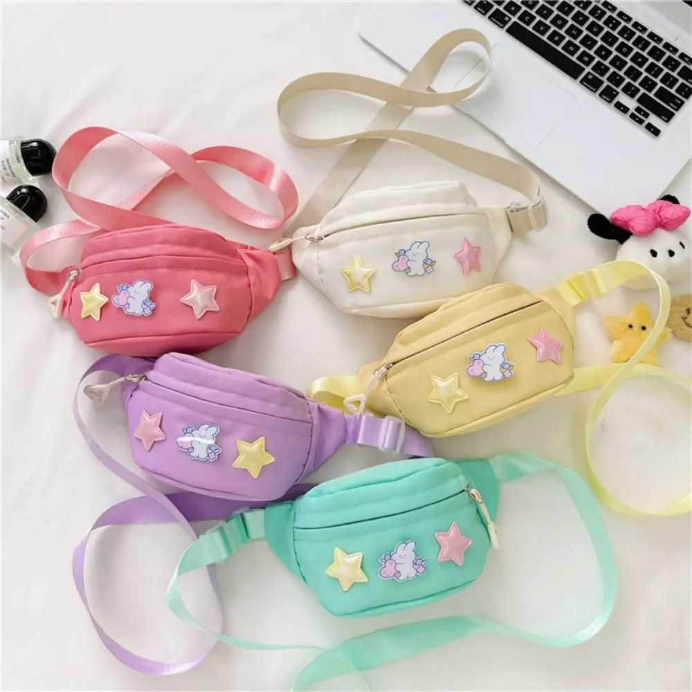 Women Waist Bag Kids Cute Star Fanny Pack Canvas Waist Pack Girls Kawaii Crossbody Purse LX241104