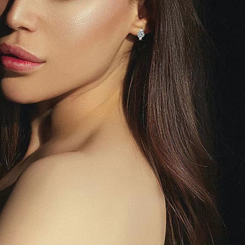 Cute 925 Sterling Silver Solitaire Round CZ Circle Small Loop Hoop Earrings For Women Jewelry Kids Baby Girls Aros Arete 200924