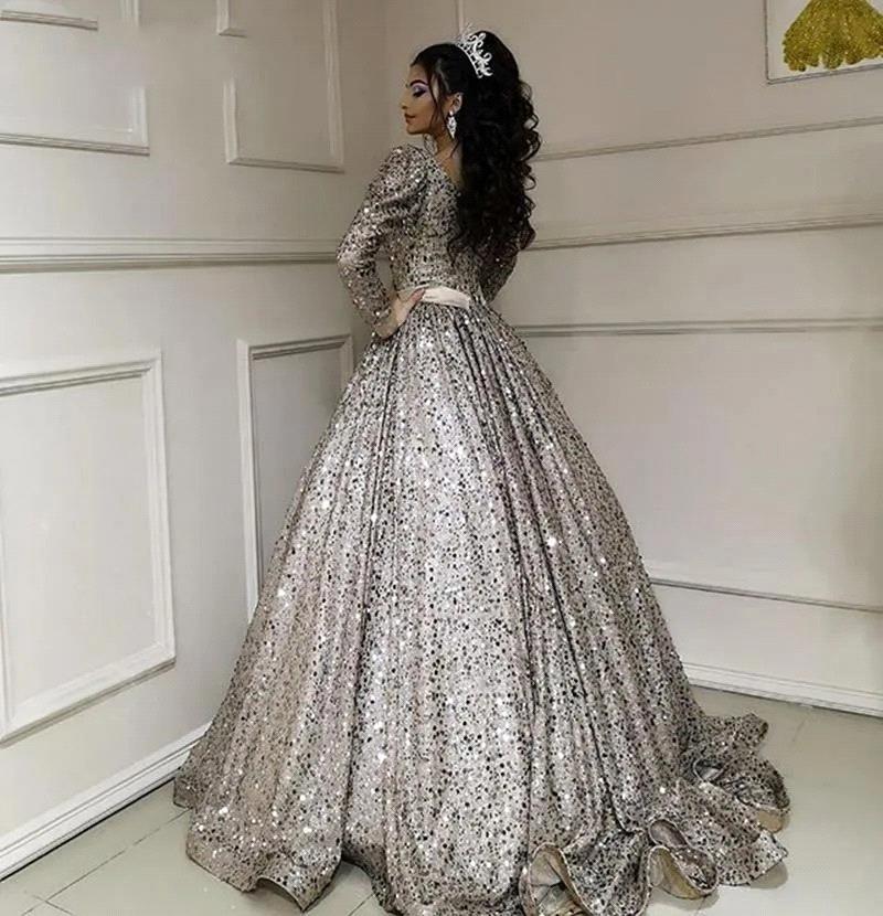 Arabic Formal Dubai Evening Dresses For Weddings Vestido De Festa Long Sleeves Muslim Turkish Kaftans Prom Party Gowns Bc