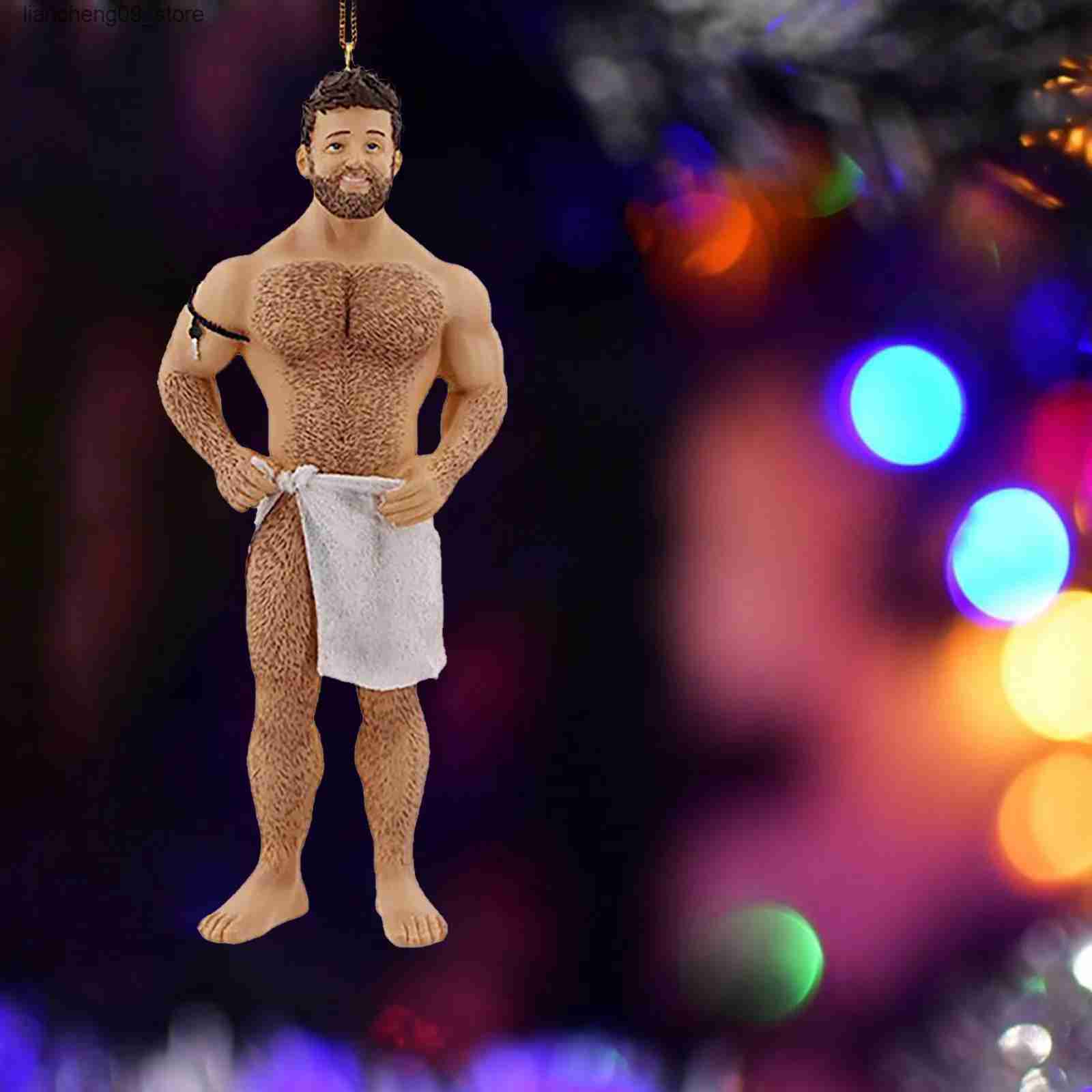 Christmas Decorations 2022 Navidad Christmas Tree Merman Pendant Christmas Acrylic Decoration New Year Creative Resin Christmas Decoration L240910