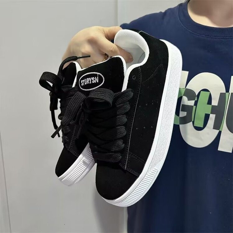 2024 Autumn New Fashion China-Chic New Chinese Street Photography Student Casual Shoes Male Small Group Black Skateboarding Shoes