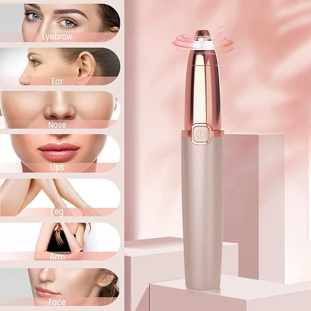Electric Eyebrow Trimmer Face Razor For Women Painless Eye Brow Epilator Automatic Eyebrow Razor Hair Remover For Ladies 240321