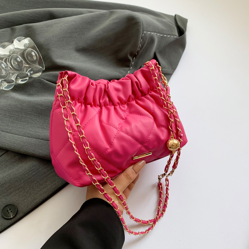 2025 Designer 2024 Bucket 3 New Fashionable Soft Leather Trendy Versatile Chain Crossbody Bag for Women