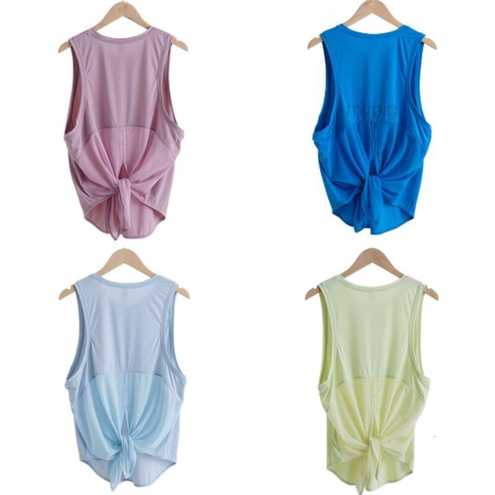 Yoga Tops Women Sleeveless Sports Vest Casual Breathable Quick Dry T-shirt Running Training Loose Fitness Clothes Sports Athletic Tank Top