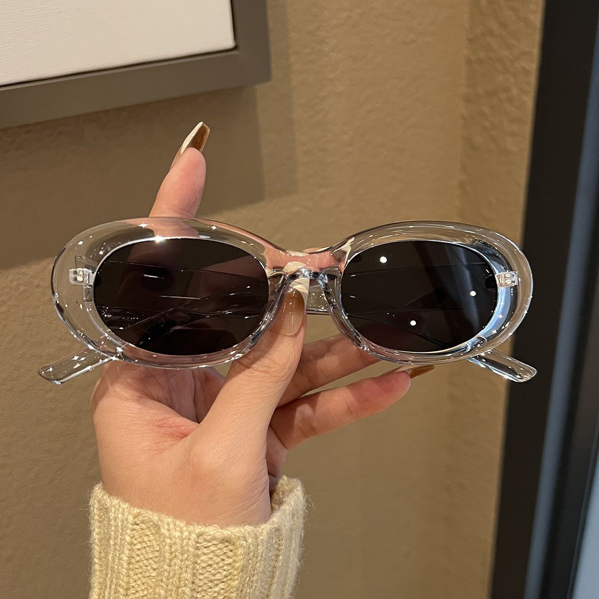 Polaroid lenses, high-end women's eyeglass frames, vintage metal sunglasses Fashionable cute cat eye glasses tortoiseshell anti blue light W088 E