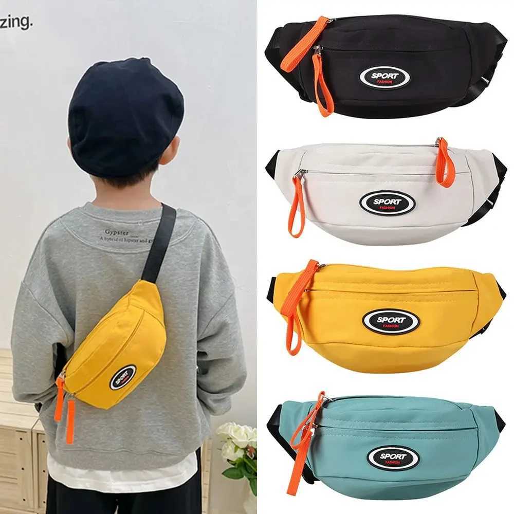 New Fashion Cute Childrens Chest Bag One Shoulder Crossbody Fanny Pack Canvas Diagonal Bag Girl Boy Zipper Bag Coin Purse LX241104
