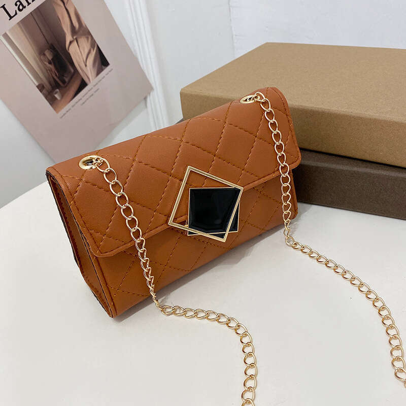 Designer Bag New Fashion Casual High Grade Feeling Checkered Diamond Embroidery Chain One Shoulder Small Square Bag Crossbody Bag tote bag