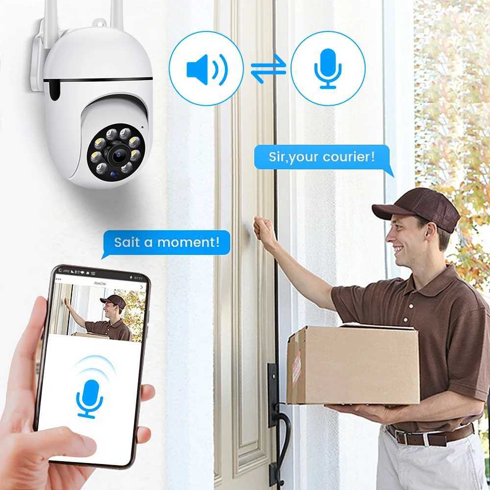Camera A7 IP Camera Smart Outdoor He Security WIFI CCTV Surveillance with Color Night Vision Wireless HD 2-Way Au 1080P Z241105