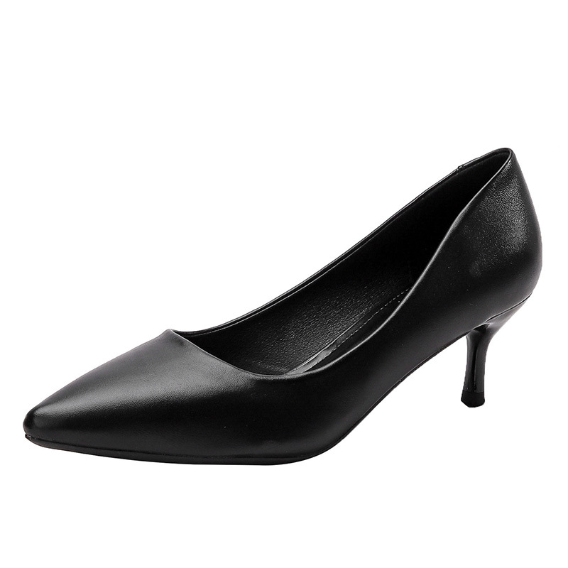 Women's Black high heels Spring Casual shoes Women's high heels Black work shoes