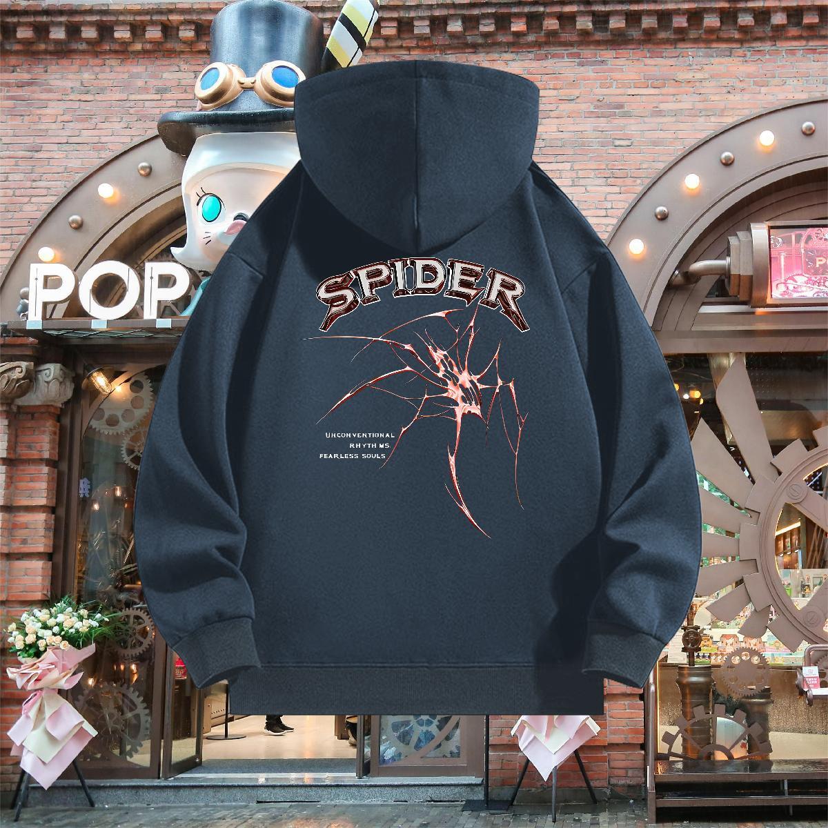 Wholesale Hoodie Hooded Collar Loose Men Hoodie Customized Tops Hoody Street 350g Cotton