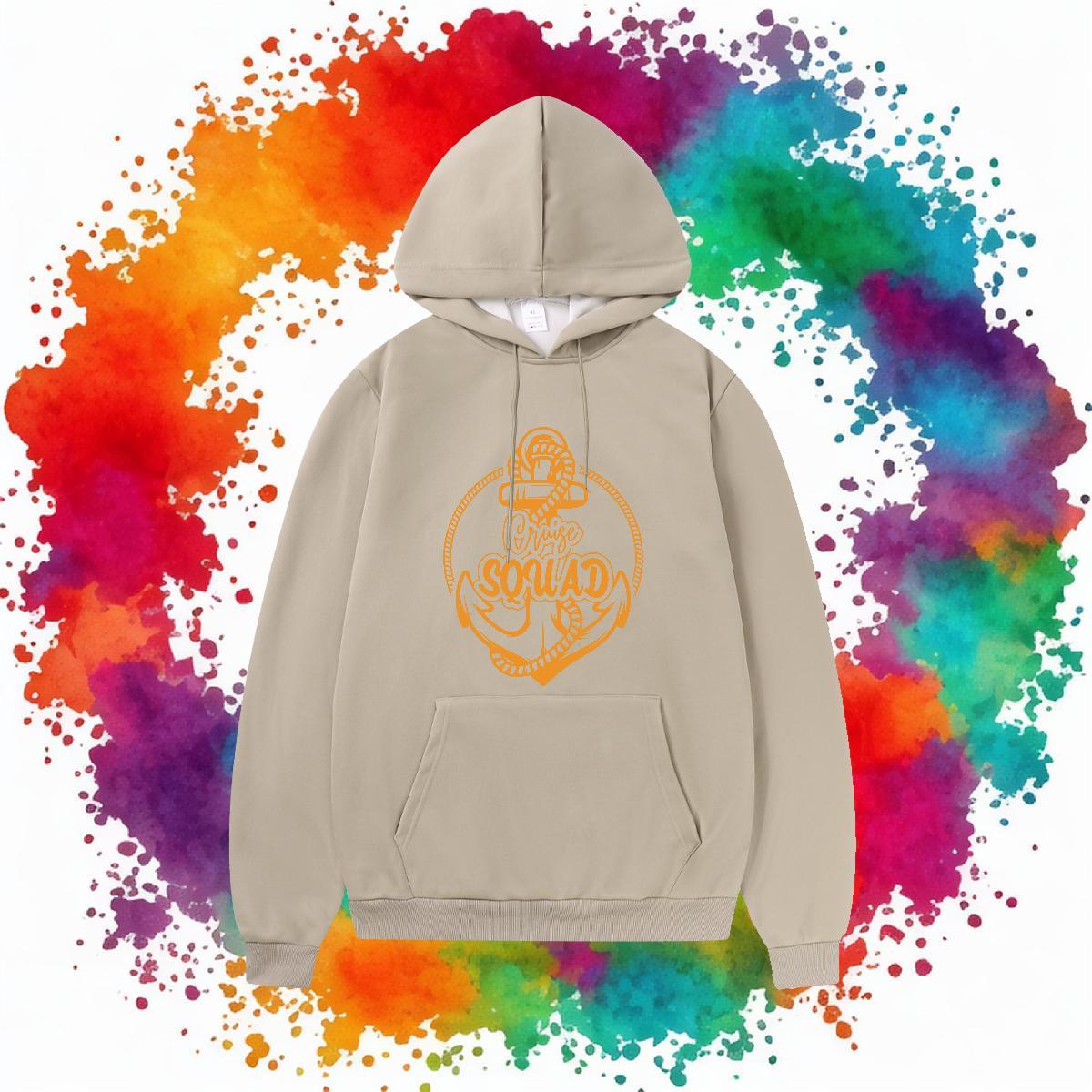 DIY Hooded Sweatshirt Breathable Long Sleeve Cool Hoodie for Man Woman Custom Print Oversized Top Pullover Hoodie Street 350g Cotton