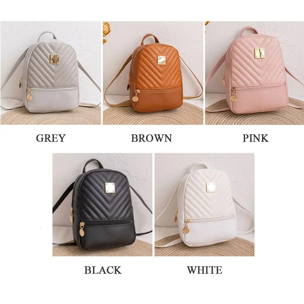 Fashion Small Diamond Grids Backpack Rucksack School Bags Shoulder 241029