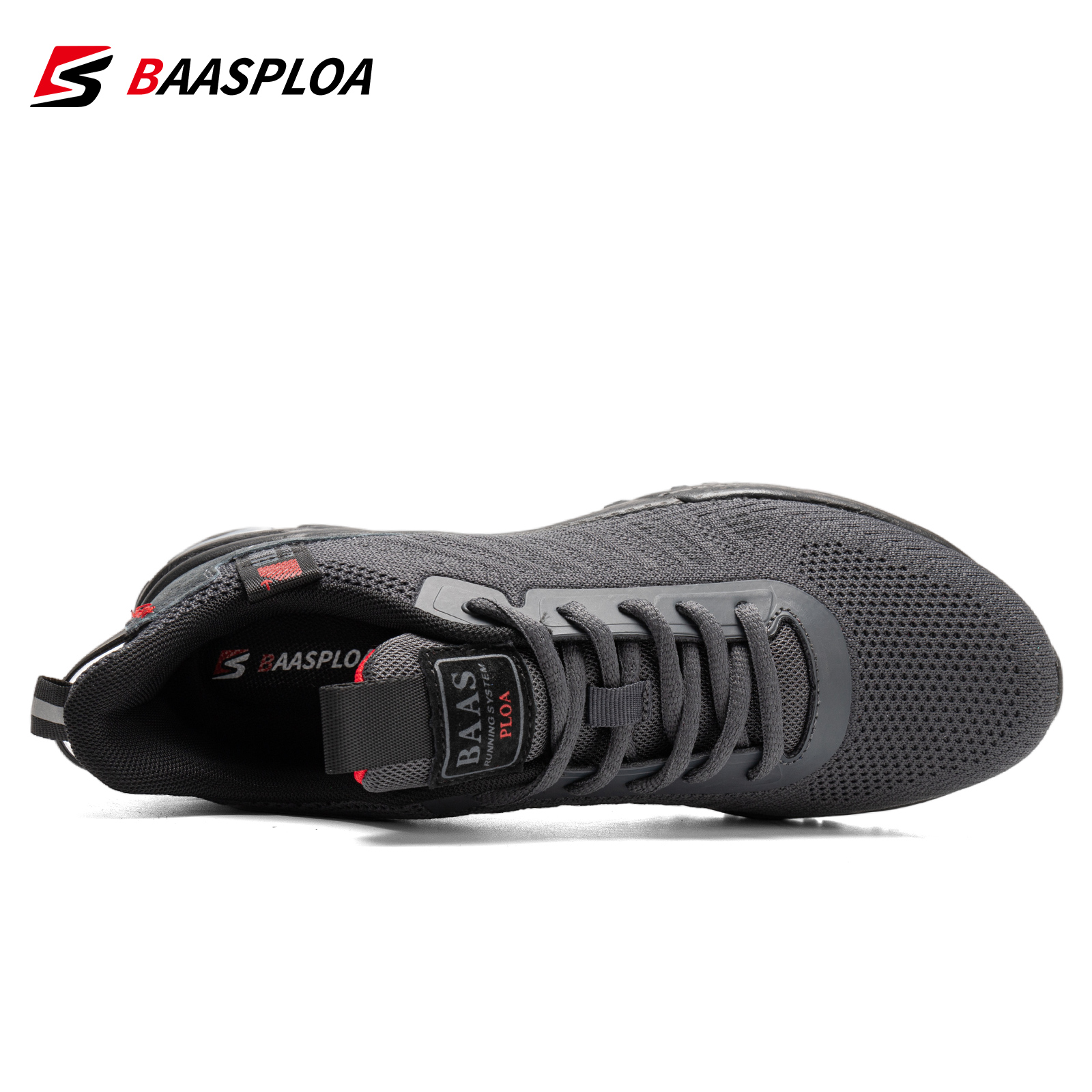 Baasploa Running Shoes For Men Lightweight Sneakers Man Designer Mesh Sneaker Lace-Up Male Breathable Sports Tennis Shoe