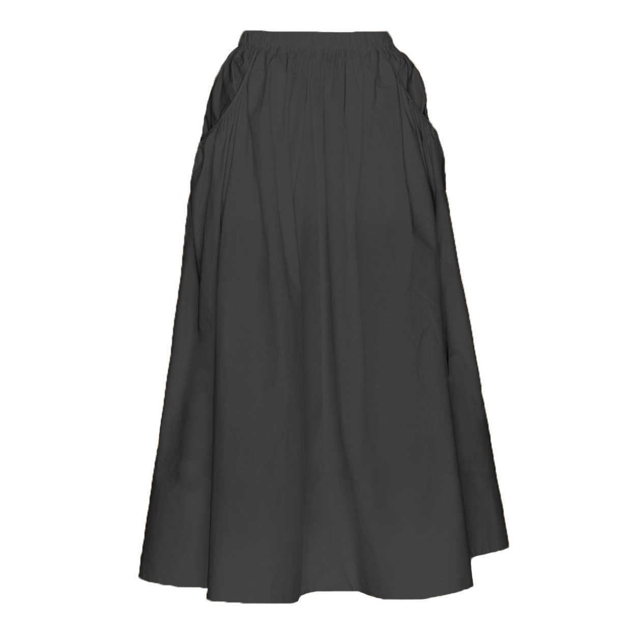 Women Long Casual Skirt WoMens Autumn And Winter Boutique Pocket Umbrella Skirt Fashionable High Waisted Large Swing Skirt 241023