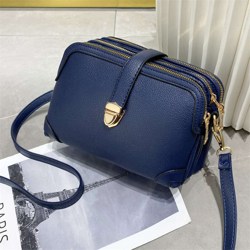 Designer Bag Luxury Designer Solid Color Women's Small Handbag Fashion Shoulder Crossbody Bag Ladies Pu Leather 3 Layer Shell Satchel Bags purse 