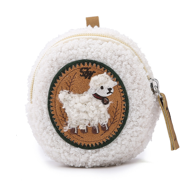Cashmere storage woolen coin purse, lamb key bag, cashmere mini bag