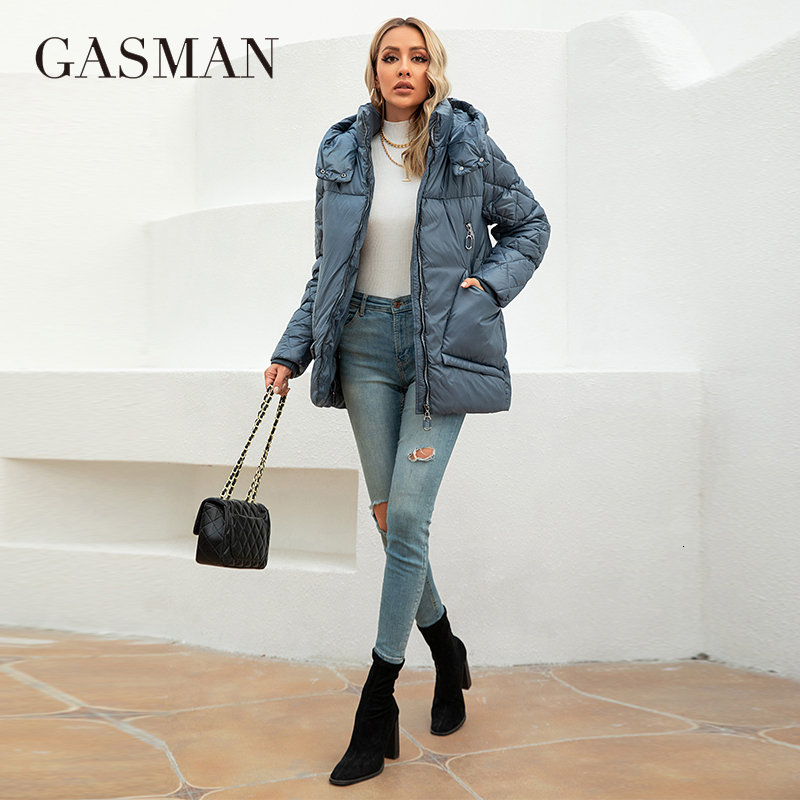 GASMAN 2023 Women's Winter New Warm Solid Down Parka Coat Women Fashion Collection Outwear Female Elegant Jacket 81505