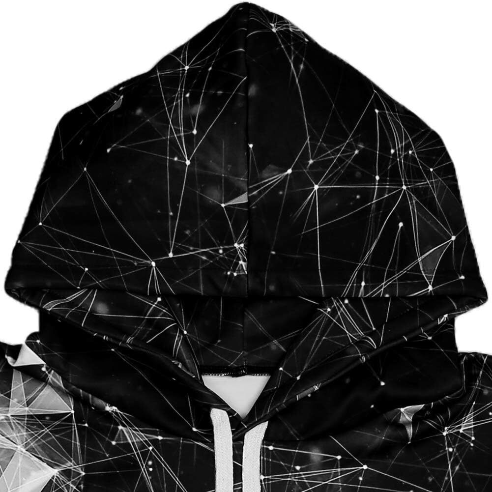 Hoodie for Mens Womens Graphic Hoodies for Men Funny Novelty Pullover Sweatshirt Xmas Teen Boy Gifts Black red Galaxy Hoodie Graphic Hip-hop cool