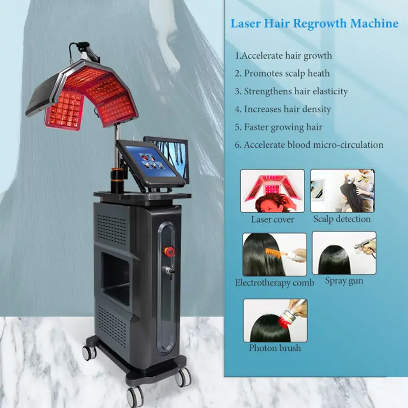 Effective Lampshade Hair Regrowth Machine Anti Hair Loss Treatment Beauty Equipment 262 Laser Beads