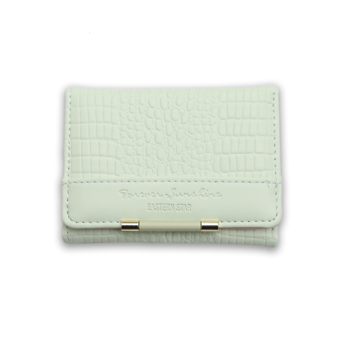 Korean Short Ins Style Macaron Women's Card Bag Fashion Storage Lock Mini Simple Wallet