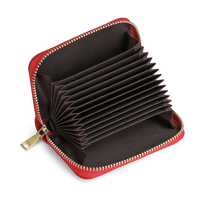 New top layer cowhide, honey bee, genuine leather organ card bag, coin purse, multi slot small wallet