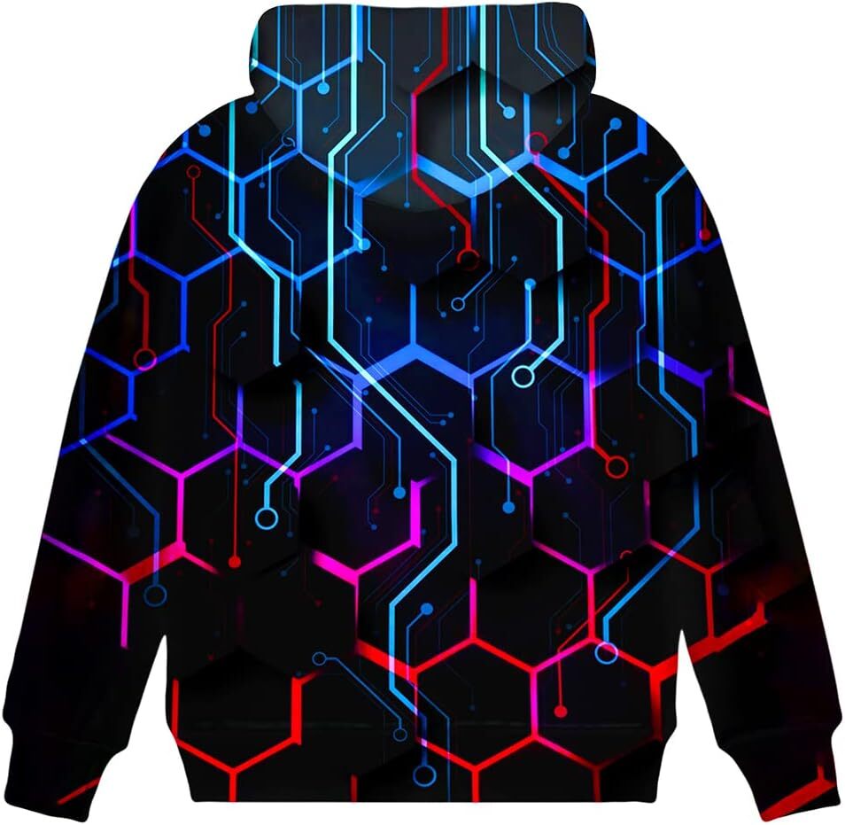 Hoodie for Mens Womens Sweatshirts Graphic Hoodies for Boys Girls 3D Print Novelty Colorful Cool keep warm
