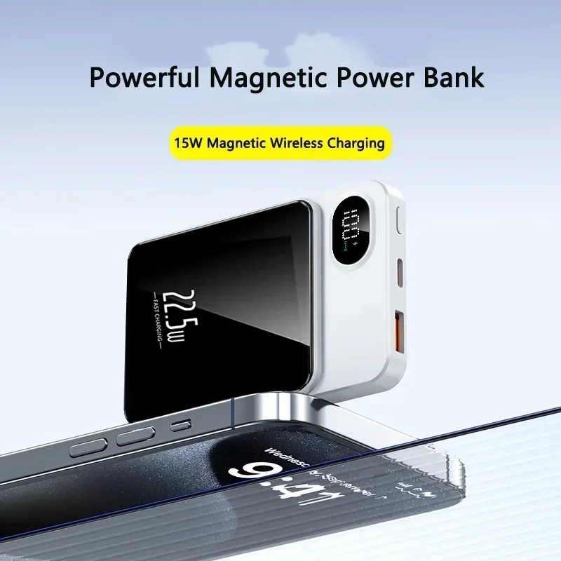 Newest Power Bank 20000mAh Wireless Magnetic Power Bank Magsafe Ultra Fast Charging Portable Large Capacity For IPhone Xiaomi