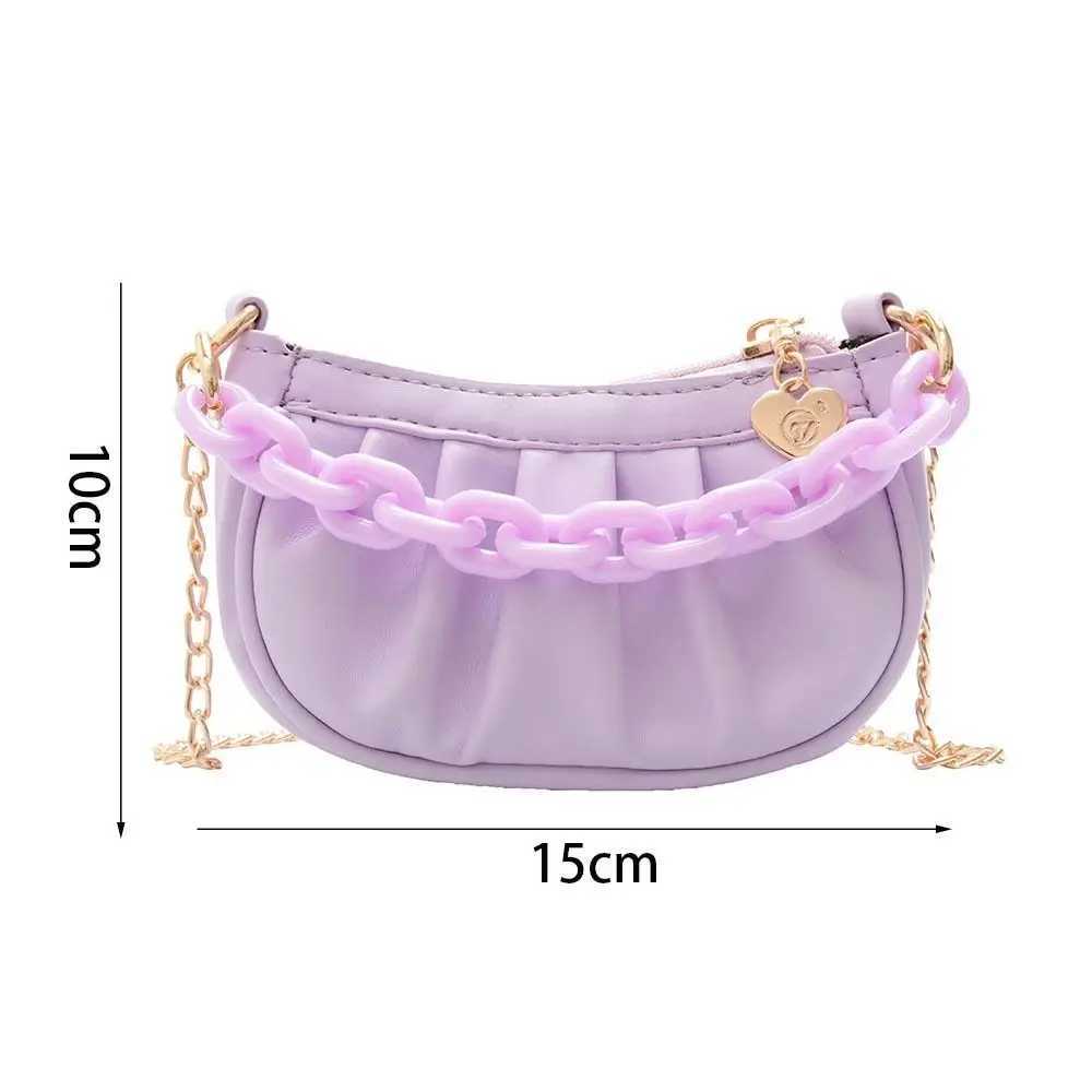 Cloud Shoulder Chain Bags Childrens Mini Clutch Bag PU Girls Handbag Kids Small Coin Wallet with Handle Purse Accessories LX241104