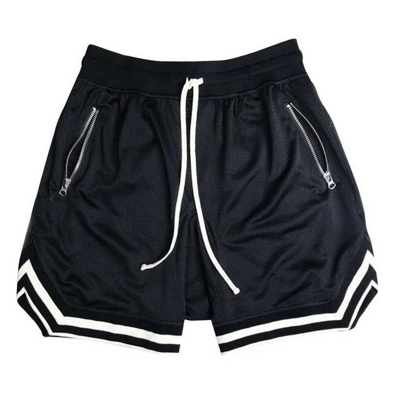 2024 Mens Mesh Shorts Quick Dry Gym Shorts Summer Sports Basketball Fitness Joggers Zipper Casual Male Short Pants Wholesale XJ250605