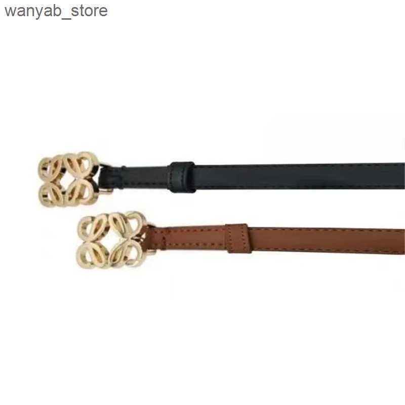 Belts 2024 New Width 2.3cm Womens Belt Fashion Belt Cowboy Leather Metal Buckle Casual Dress Jeans Belt L240910
