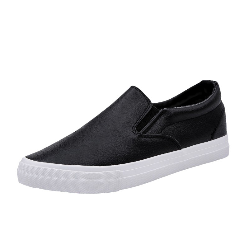 Men Casual Shoes Black White Brown Easy to Wear Non-Slip Gym Jogging Board Walking Shoes