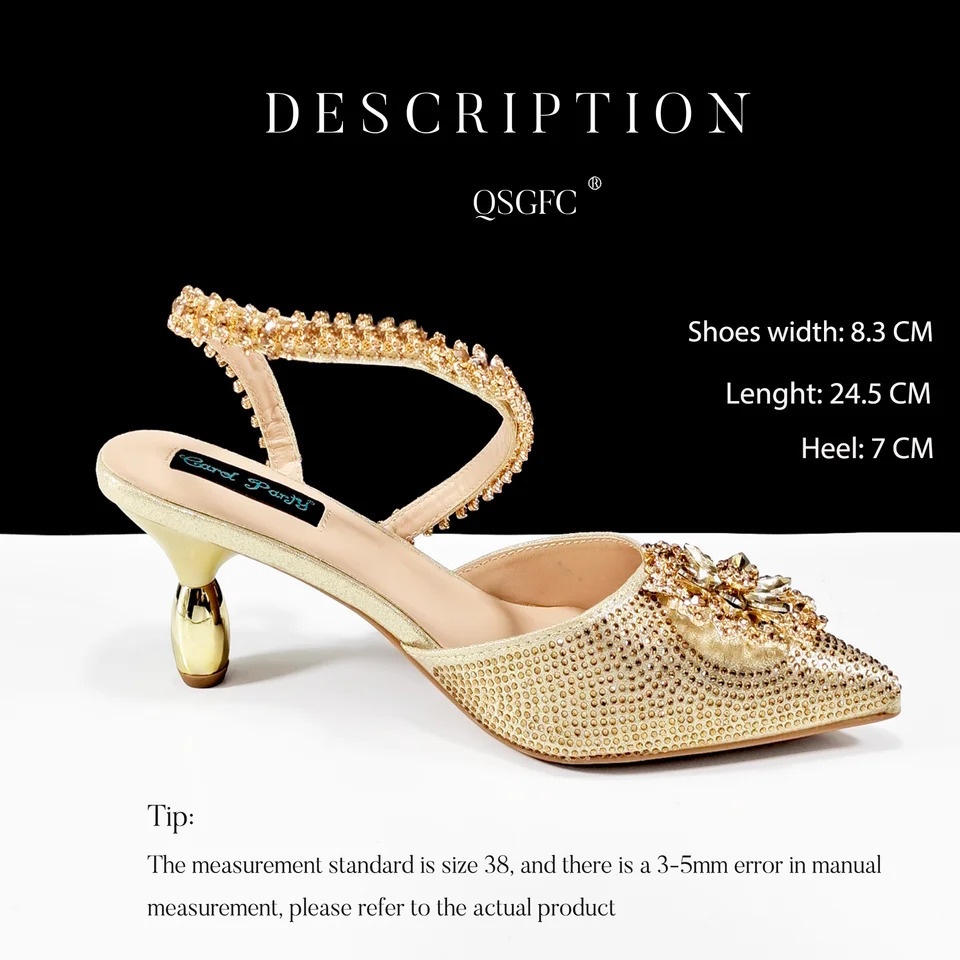 QSGFC Festive Elegance Heels and Chic Clutch Perfect Combination Of Shoes And Bags for Party Ocns 241030