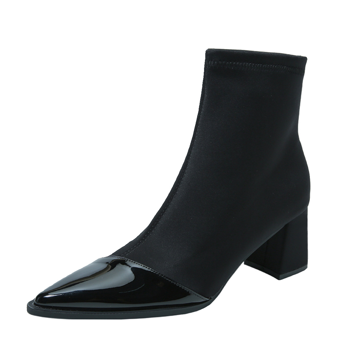 Women's Fashion Boots:Plus Size Martin Boots Pointed Toe High Heel Chunky Heel Simple Design Sexy Style Versatile,Black/Brown,Free shipping