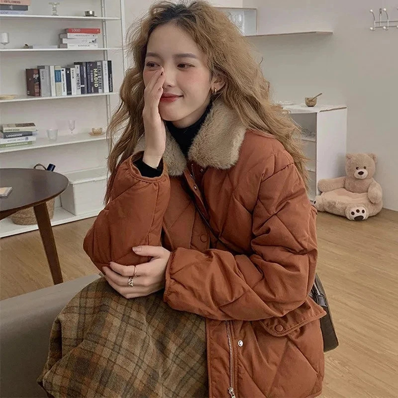 2022 Winter New Women's Korean Casual Cotton Padded Clothes Thickened Warm Short Loose Small Coat