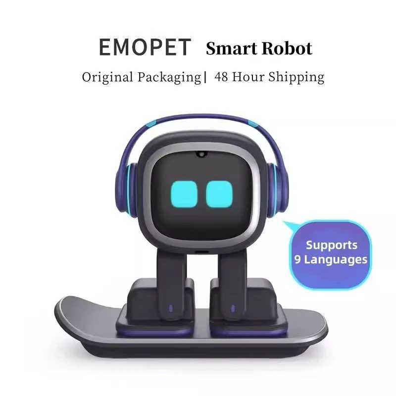 Electronics Robots EMO Robot Electronic Smart Voice Interaction AI Desktop Wireless Charge Emotional Companion Pet for Adults and Children Gifts J2411