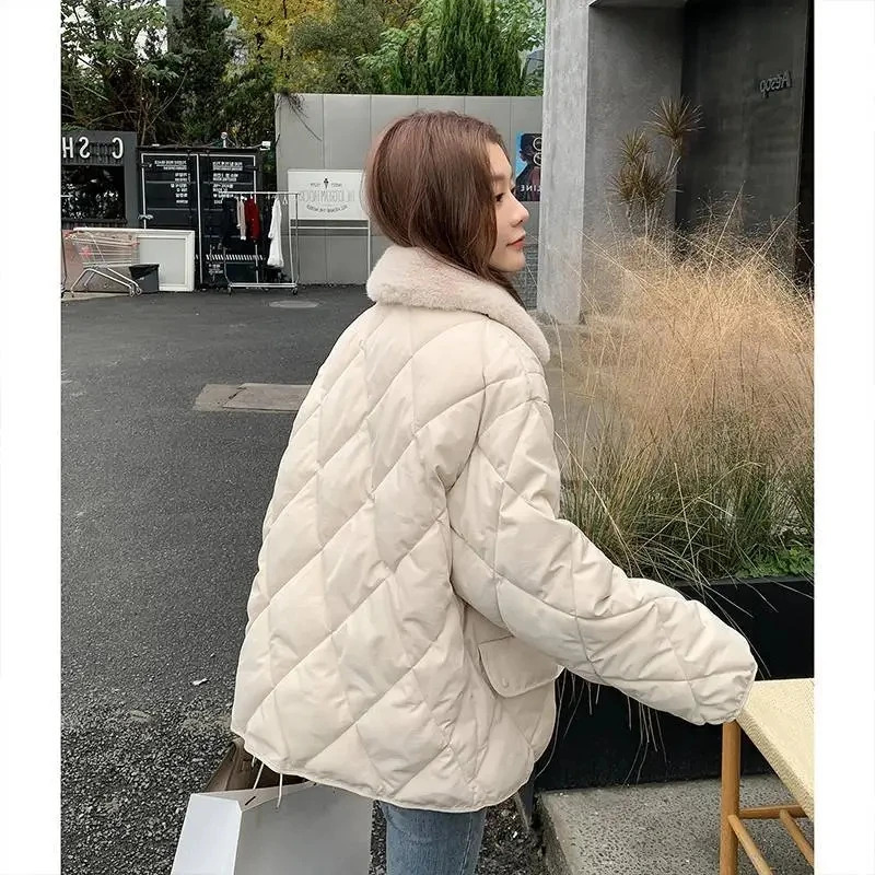 2022 Winter New Women's Korean Casual Cotton Padded Clothes Thickened Warm Short Loose Small Coat