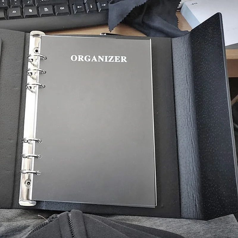 AGD Magnet Notebook MB Folder Color Black Chapters Unique Loose-leaf Writing Stationery Quality Paper Notebook 241104