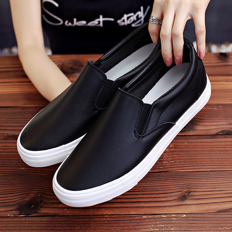 Men Casual Shoes Black White Brown Easy to Wear Non-Slip Gym Jogging Board Walking Shoes