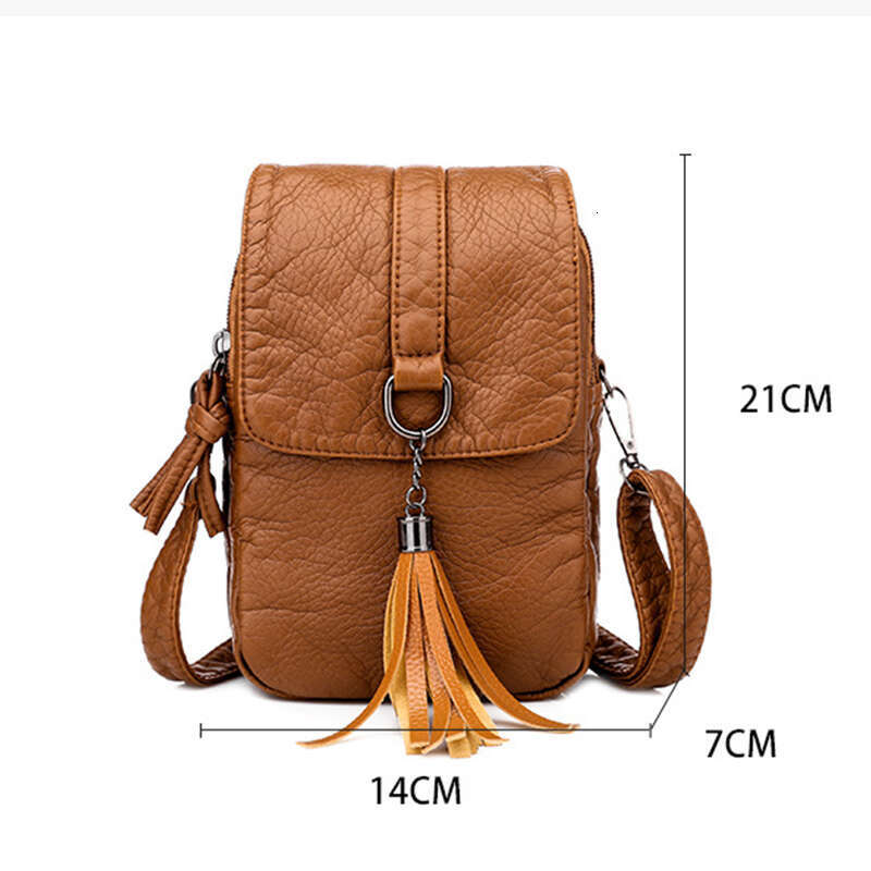 Designer Bag New Smaltassel Designer Purse Messenger PU Leather Shoulder Bag Casual Handbag Crossbody Bags For Women Phone Pocket Girl purse luxury ba