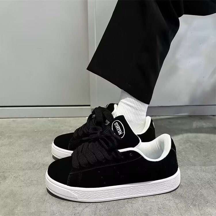 2024 Autumn New Fashion China-Chic New Chinese Street Photography Student Casual Shoes Male Small Group Black Skateboarding Shoes