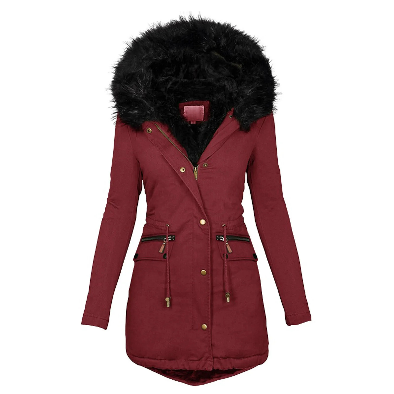 Womens jacket Parka long Parkas womens cotton hooded coat loose long coat thick warm casual autumn winter 5XL 241031