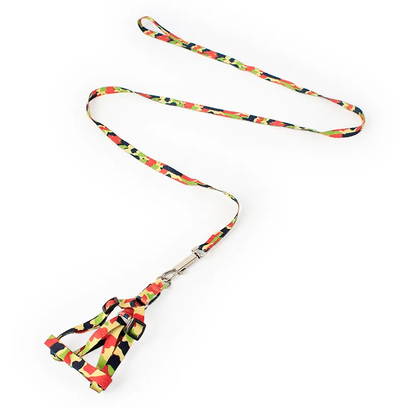 1.0 * 120cm Dog Strap Leashes Nylon Printed Adjustable Pet Collar Dog Cat Animal Accessories Pet Necklace Rope Dog Supplies