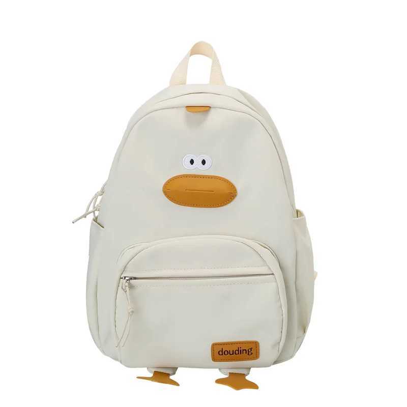 Kindergarten School Bag Cute Duckling Burden Reduction Backpack Boys and Girls Campus Canvas Backpack LX241104