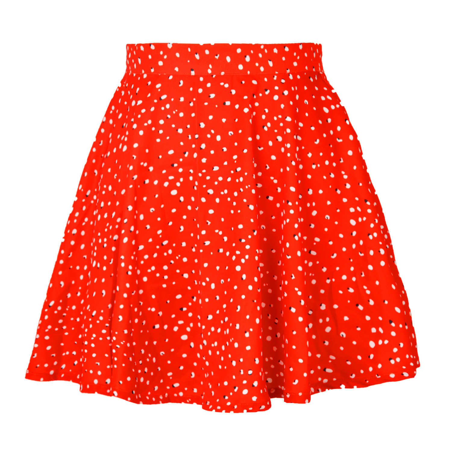 Women Short Bohemian Skirt WoMens Floral Half Pleated Skirts Skirt Chiffon Printed Umbrella Skirt Fresh And Sweet Invisible Zipper Short Skirt 241023