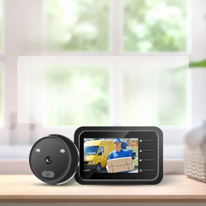 2024 2.4Inch LCD Peephole Camera IR Night Vision Video Eye Door Bell Visual Doorbell Smart Home Camera2. Outdoor 1.