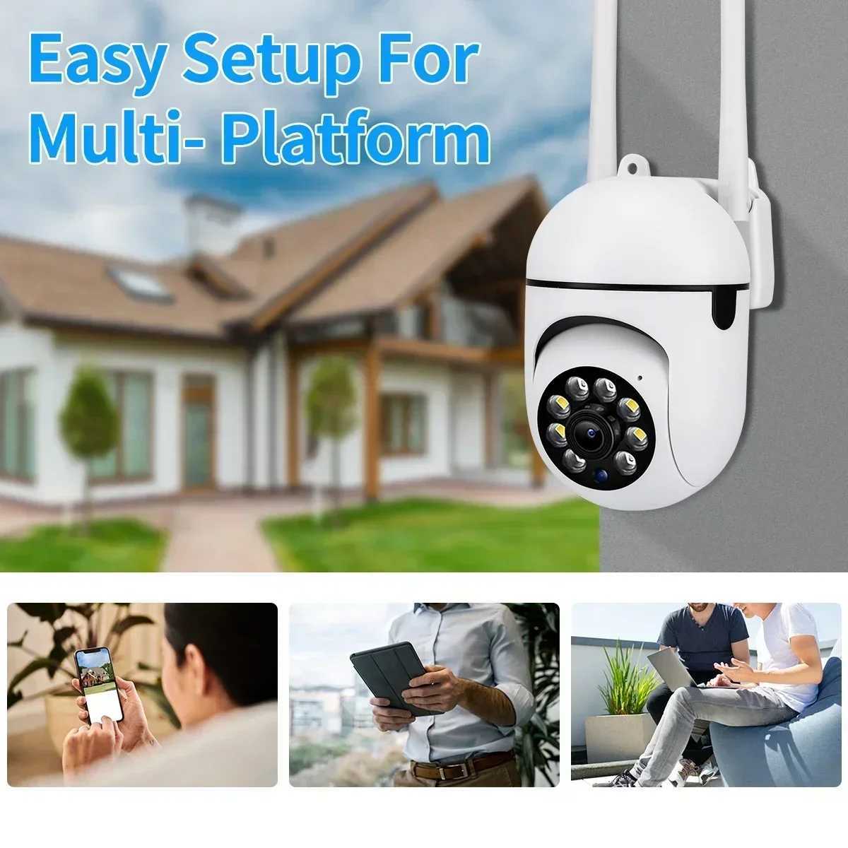 Camera 8MP Wifi Wireless Security Monitor Cameras Color Night Vision PTZ Cam Smart He CCTV HD Surveillance Camera AI Human Tracking Z241105