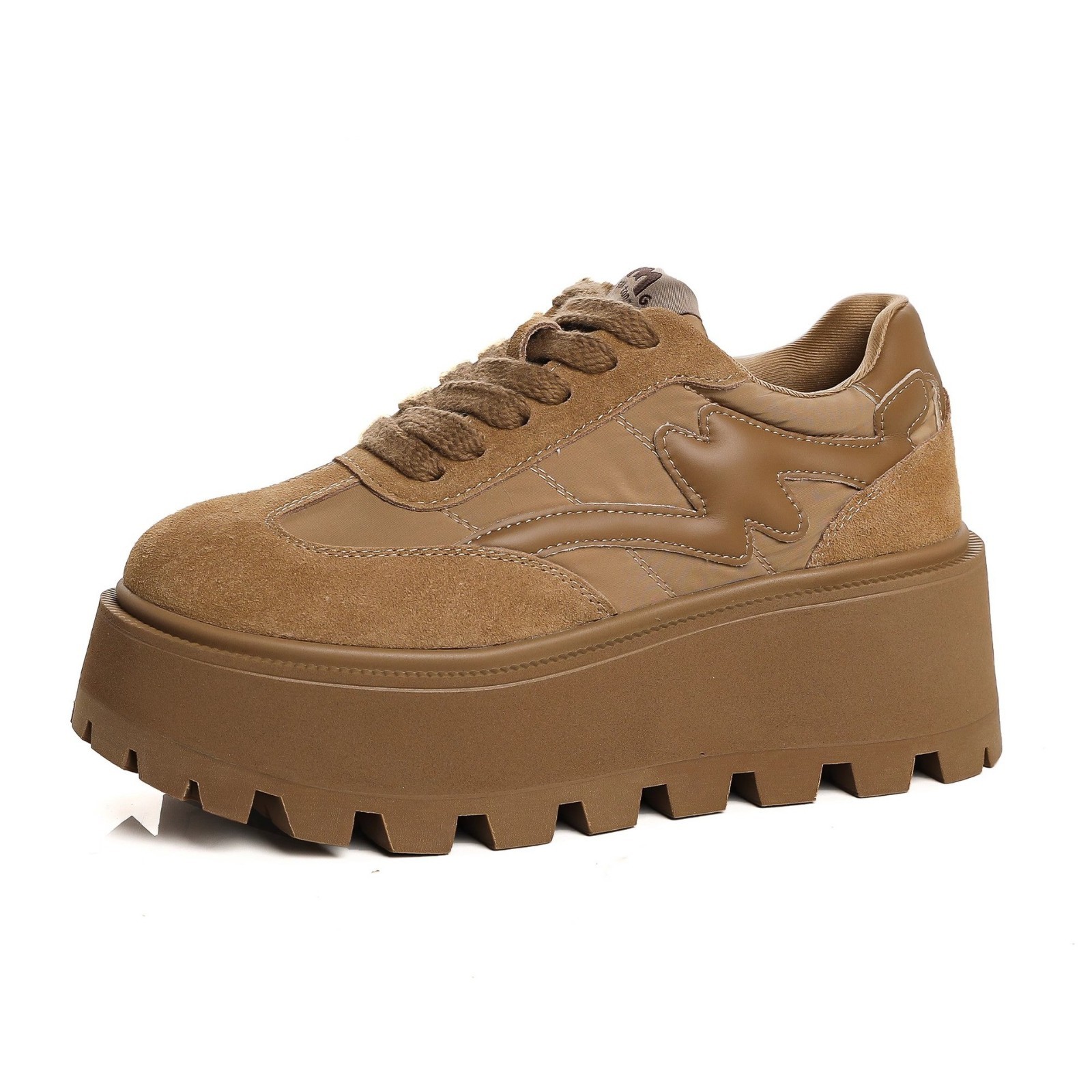 Women's Spring New British Style Frosted Leather Casual Lace Up Sports Shoes Free Shipping.
